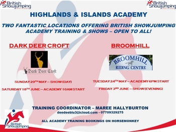 HIGHLANDS & ISLANDS ACADEMY TRAINING DATES AND SHOWS HIGHLANDS & ISLANDS ACADEMY TRAINING DATES AND SHOWS